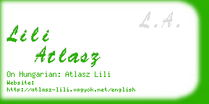 lili atlasz business card